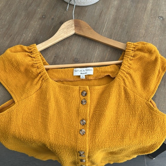 Madewell Texture & Thread Cotton Cap-Sleeve DressTungsten Glow Size S - Picture 10 of 12